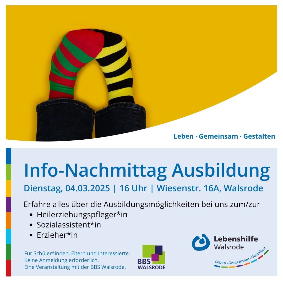 Aktuelles - Lebenshilfe Walsrode Info-Nachmittag Ausbildung am 4. März 2025 um 16 Uhr