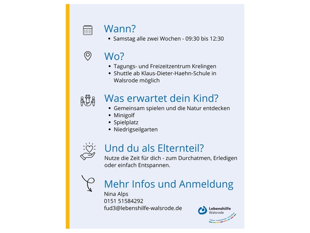 Neues Freizeitangebot für Kinder und Jugendliche mit Unterstützungsbedarf - Lebenshilfe Walsrode Neues Freizeitangebot für Kinder und Jugendliche mit Unterstützungsbedarf - Lebenshilfe Walsrode